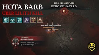 [ NO STAGGER CHEESE ] Barricade vs Uber Lilith - Diablo 4, Echo of Lilith kill
