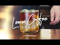 Lemon coffee tonic at home with coffee project