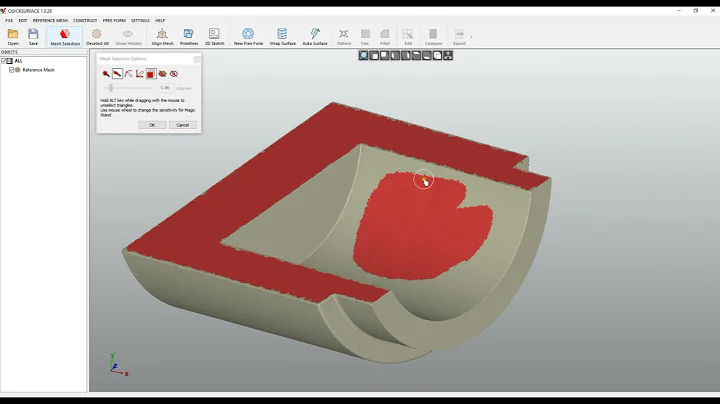 QS Tutorials: Mesh Selection - How to do Reverse Engineering with QUICKSURFACE
