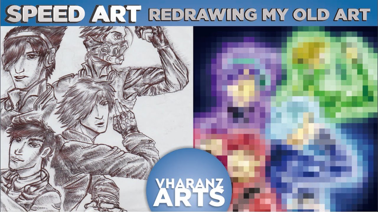 SPEED ART DIGITAL - REDRAWING MY OLD ARTWORK - YouTube