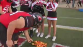 Football team in California gave orange roses  of a cheerleader who is battling leukemia.