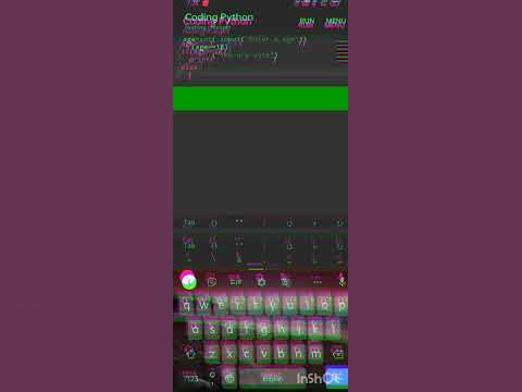 python simple code for eligible for vote by python using 💯👍 - YouTube