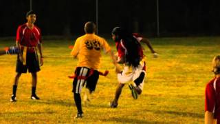 FlagFootball RedVsWhite 10272015 Cory pass to JaCorey run for TD
