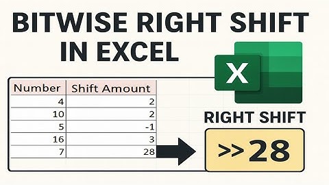 How to Perform Bitwise Right Shift in Excel | How to Use BITRSHIFT Function in Excel (Right Shift)