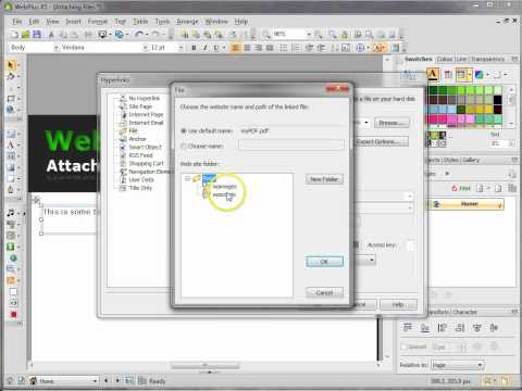WebPlus X5 - Attaching Files