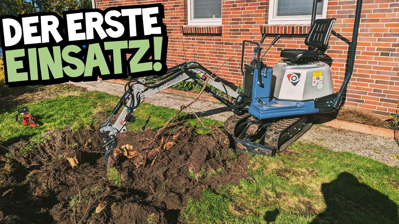 ERSTER BAGGER TEST! | Baumwurzeln entfernen | Jansen MB2000 | Mr. Moto