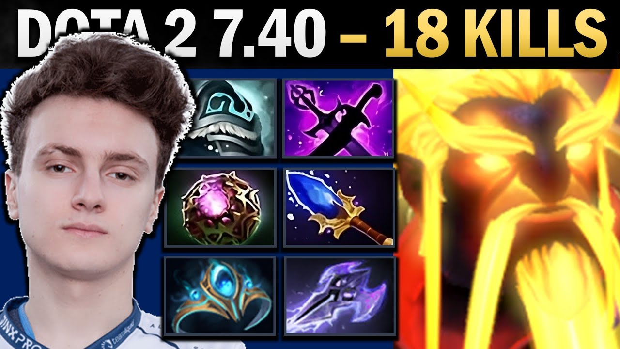 Ember Spirit на миду с 18 убийствами и Шивой - Dota 7.41