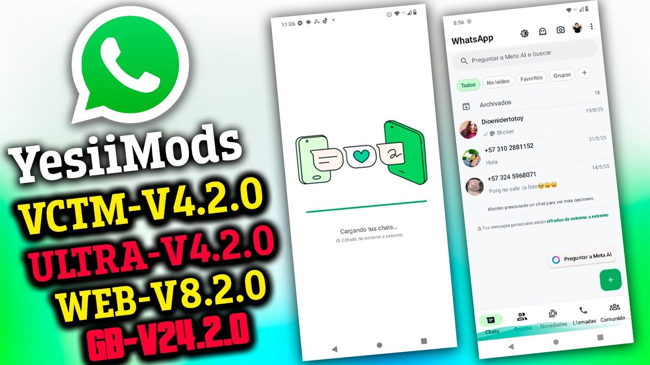 WhatsApp Plus de YesiiMods TODAS las Versiones ACTUALIZADAS