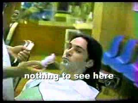 mike shaves - 1985