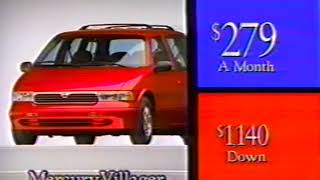 1996 Mercury Sable & Villager Great Financing Offers Tv Ad 1996