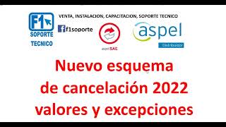 NUEVO ESQUEMA DE CANCELACION 2022 EXCEPCIONES Y VALORES, SAE 8