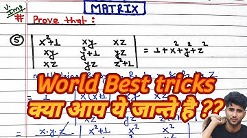 matrix and determinant prove question llmath solution ll #matrix #determinants #matrixprovethat