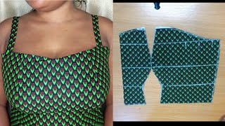 how to cut a tube bustier. free hand method for beginners.