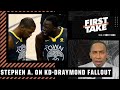 Stephen A. reacts to the KD-Draymond interview: Steve Kerr is to blame for the fallout | First Take