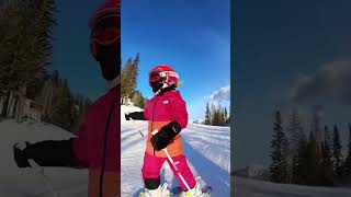 Skiing with a 4-year-old #skiing #happy #daughter