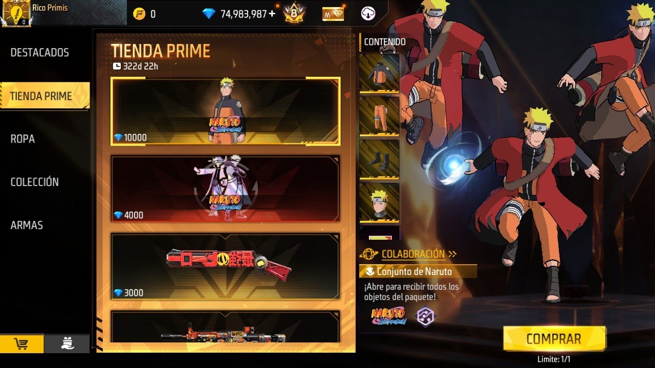 Completo de diamantes 75.000.000💎 💸💲 Rico Primis