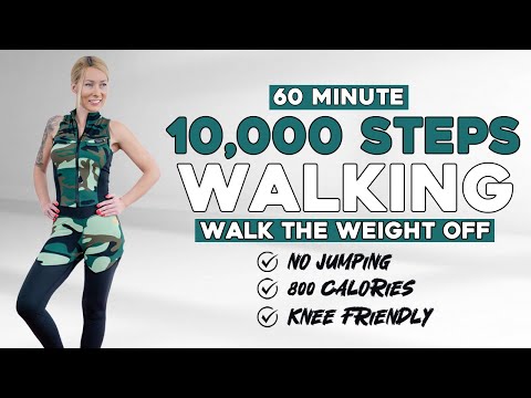 10000 STEPS WALKING WORKOUT 10K Steps Challenge 1 Hour Fat Burning Endurance Knee Friendly 