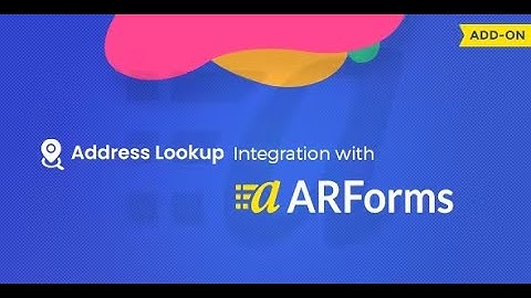 Address Lookup Integration with ARForms By reputeinfosystems
