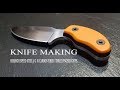 KNIFE MAKING / HSS(HIGH SPEED STEEL)/ G-10 CARBON FIBER / THREE FINGERS KNIFE 수제칼 만들기#16