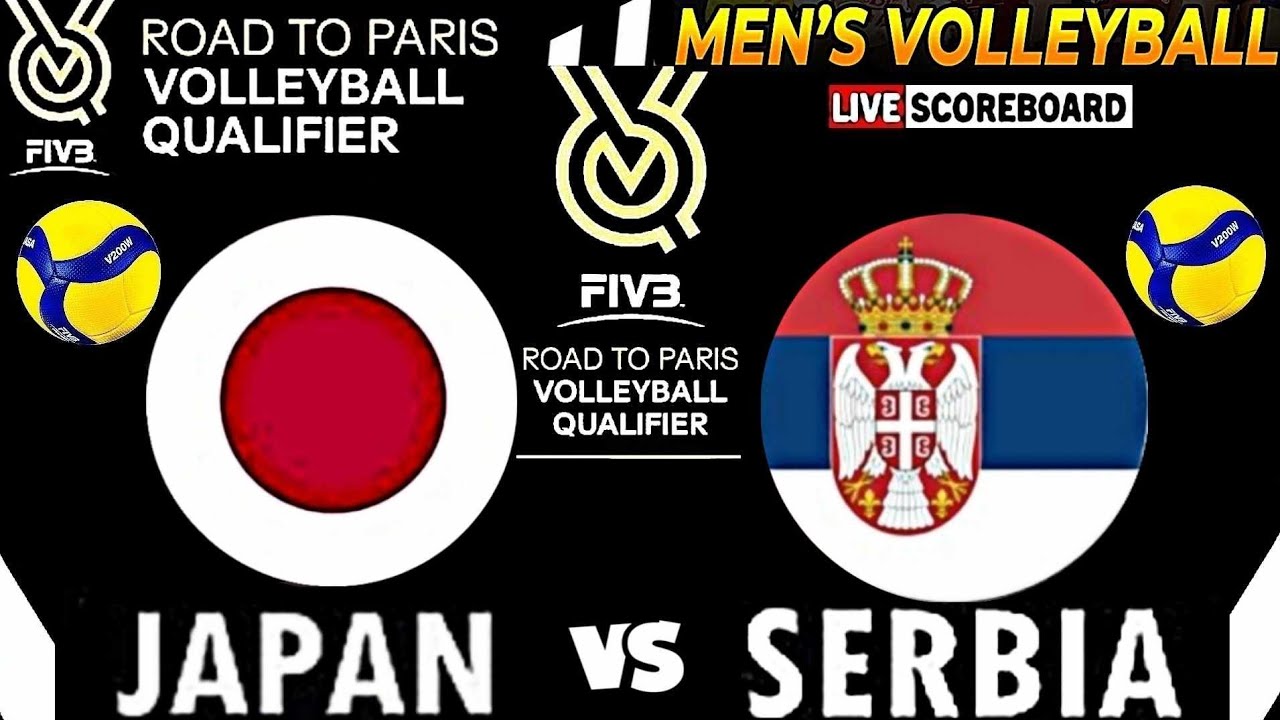 JAPAN vs SERBIA PARIS 2024 MEN'S VOLLEYBALL OLYMPIC QUALIFIER