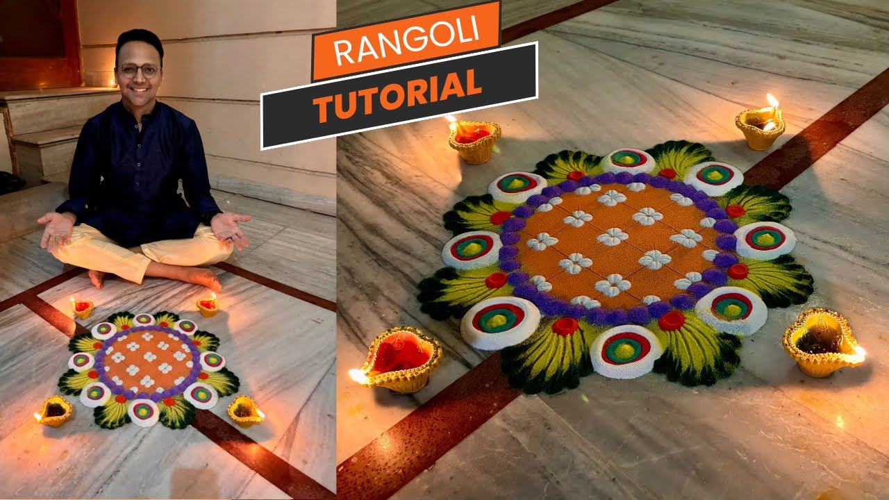 Quick & Elegant Diwali Rangoli | Step-by-Step Tutorial | Diwali 2024 ...