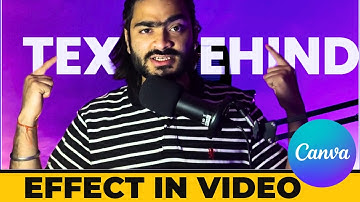 Canva Video Editing Tutorial: How to Place Text Behind Object In Canva Videos | Canva Video Effect