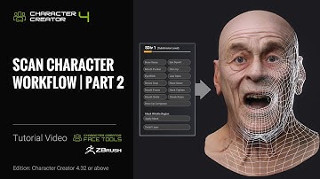 Scan Character Tutorial | ZBrush Face Tools | Part 2 - Create Expressions & Wrinkles
