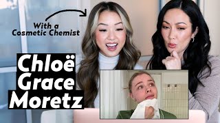 Chloë Grace Moretz's Morning Skincare Routine: Reacting with a Cosmetic Chemist! | Susan Yara