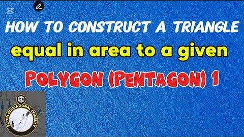 How to construct a triangle equal in area to a regular polygon