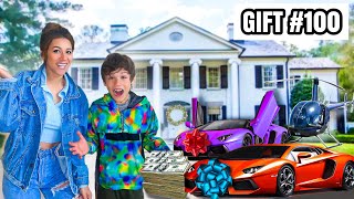 SURPRISING MY SON WITH 100 GIFTS FOR HIS 1OTH BIRTHDAY!!! | Familia Diamond
