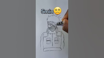 How to Draw Kakashi in 5sec,10sec,10min,10hrs🥶 #shorts