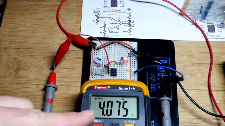 Voltages Multimeter Measured LDR Controlled Non Inverting Comparator Op Amp