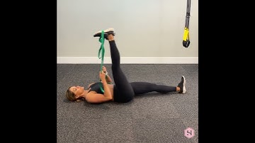 Supine Hamstring Stretch With Band