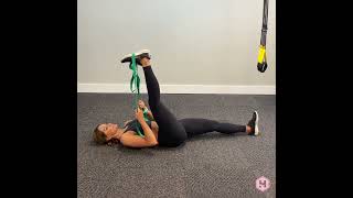 Supine Hamstring Stretch With Band