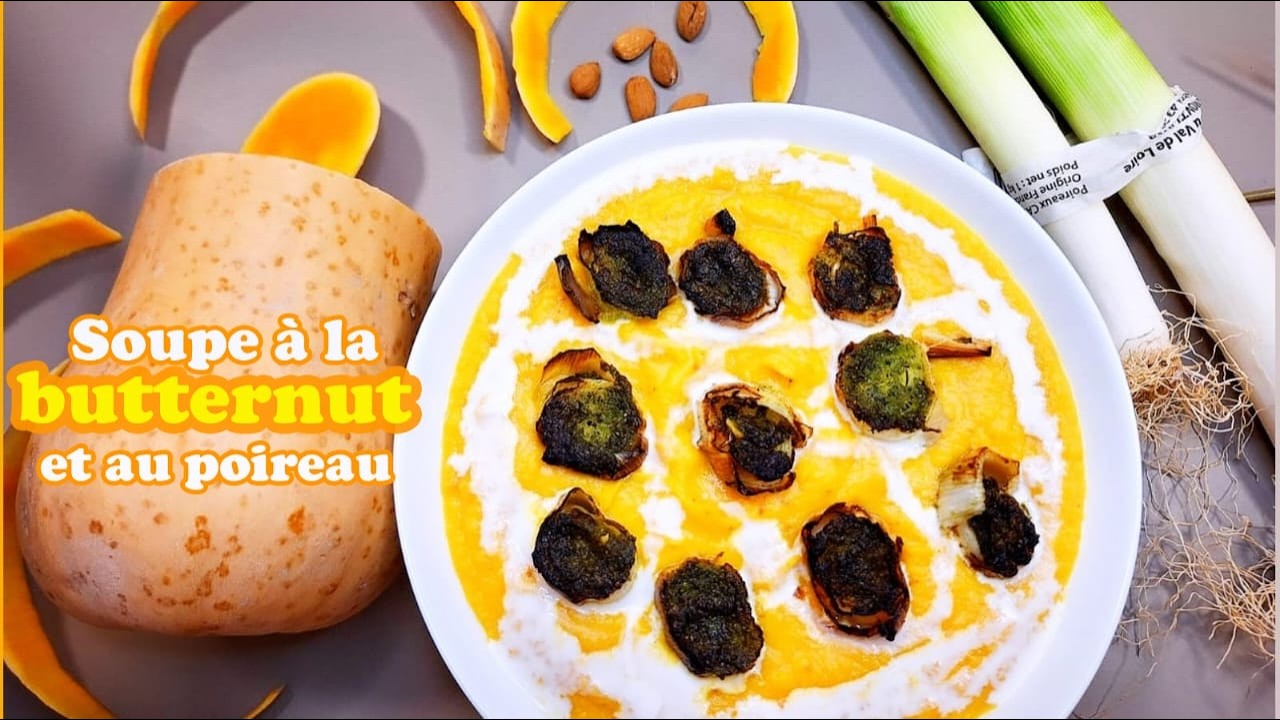 IDEE DE SOUPE FACILE : SOUPE DE COURGE BUTTERNUT AUX POIREAUX