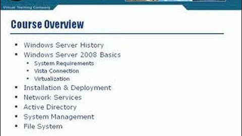 Microsoft Windows Server 2008 | Course Overview