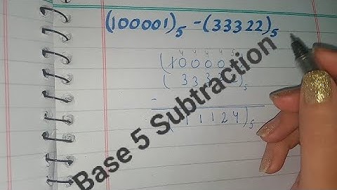 Subtraction of Base 5 Numbers in Urdu, Subtraction of Base 5 Numbers
