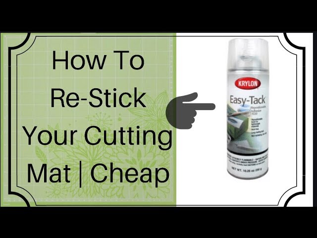 Has anyone had any luck using this Elmers brand “repositionable” adhesive  spray to re sticky a cutting mat? I'm skeptical it will work because it  says it dries clear. : r/cricut