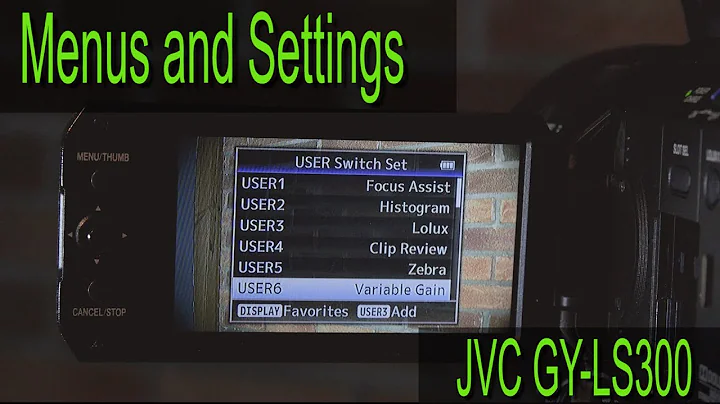 JVC LS300 Menus and Buttons
