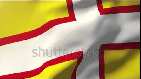 Dorset flag waving in the wind. Looping sun rises style. Animation loop Stock video by
