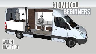 How to plan &amp; design your Van Conversion in SketchUp l Free - Beginner Tutorial (2021)