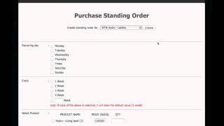 Standing orders for purchases Nerve