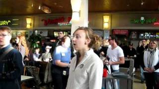 NDSU Concert Choir Flash Mob - West Acres Mall, Fargo -  Bison Arts 'Random Acts of Culture'