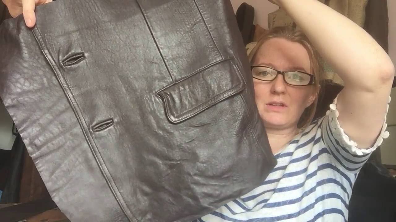 tutorial upcycling leather garment part 2 YouTube