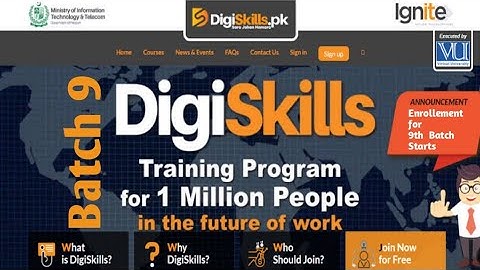 DigiSkills Batch No.9 Enrollement Start | free online courses | ZA Tube
