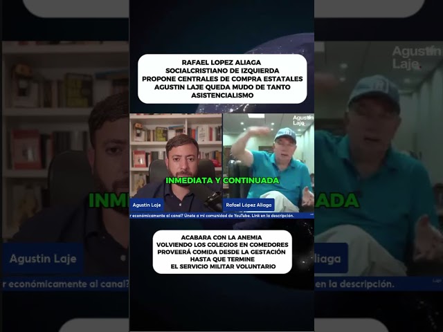 Rafael López Aliaga propone dependencia estatal asistiendo comida a los hijos de los más pobres.