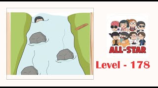 Brain test all star level 178 Help her swim down without hitting the rocks.