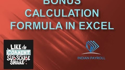 How to calculate bonus in excel | Payment of bonus act 1965 | Employee bonus calculation in excel