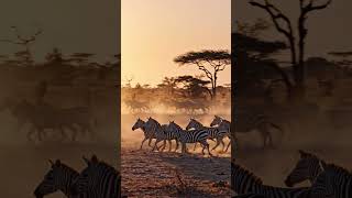 Epic Wild Zebra Herd Running Challenge 🦓 #shorts #zebras #wildlife #nature #animalplanetplus