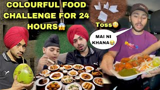 Eating Colourful Foodchallenge For 24 Hours With Brothers And Friends Pehli War Ina Khada